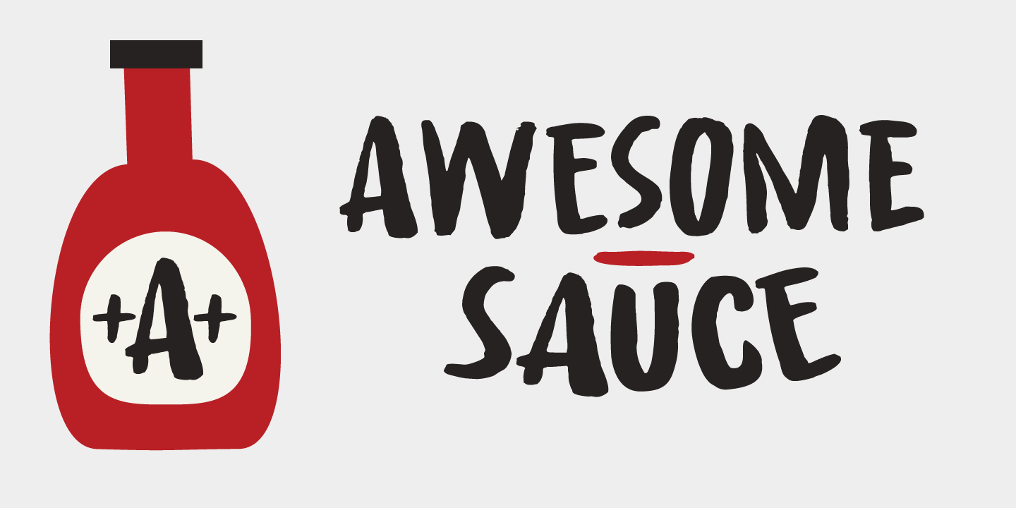 Schriftart Awesome Sauce