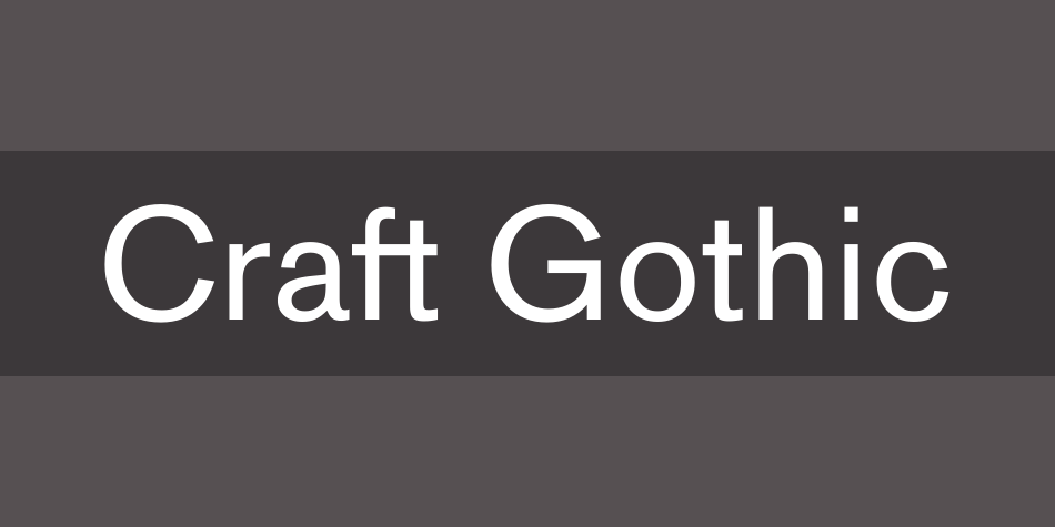 Schriftart Craft Gothic