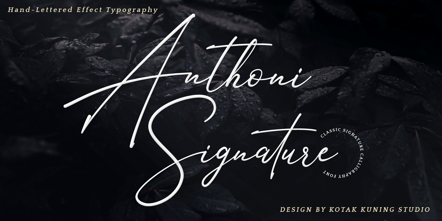 Schriftart Anthoni Signature