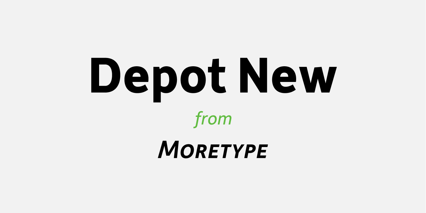 Schriftart Depot New