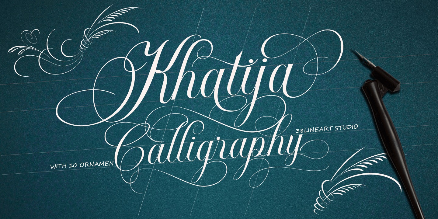 Schriftart Khatija Calligraphy