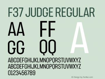 Schriftart F37 Judge