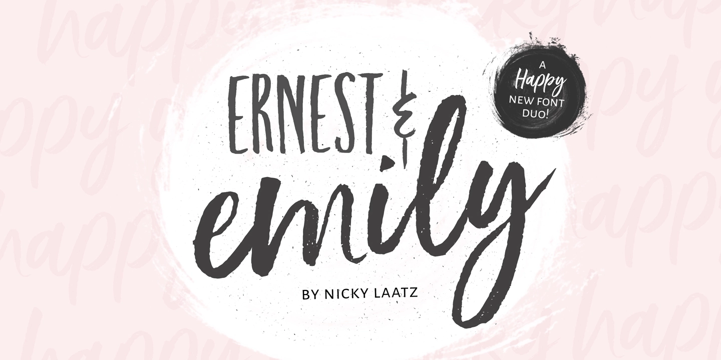 Schriftart Ernest and Emily