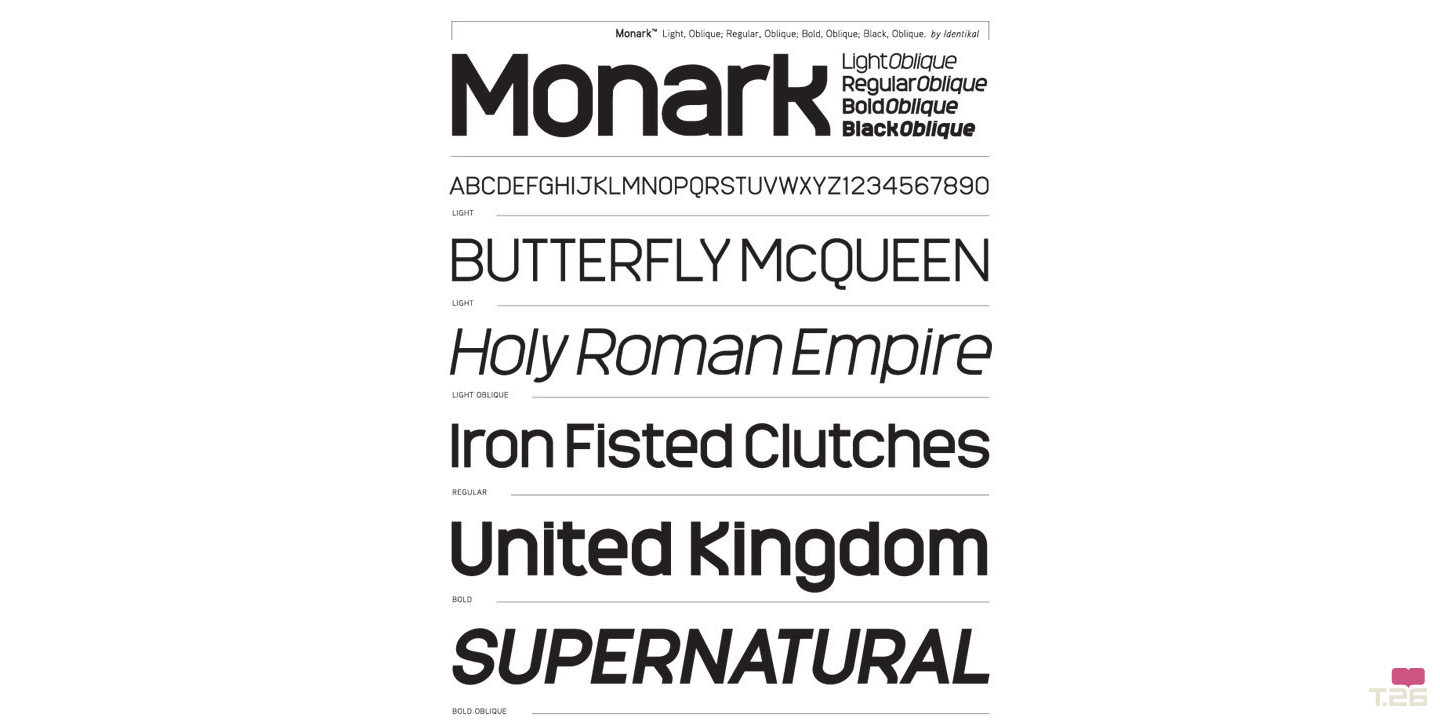 Schriftart Monark