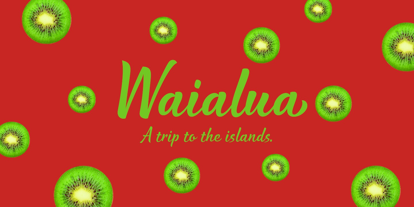 Schriftart Waialua