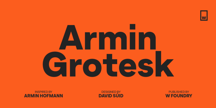 Schriftart Armin Grotesk