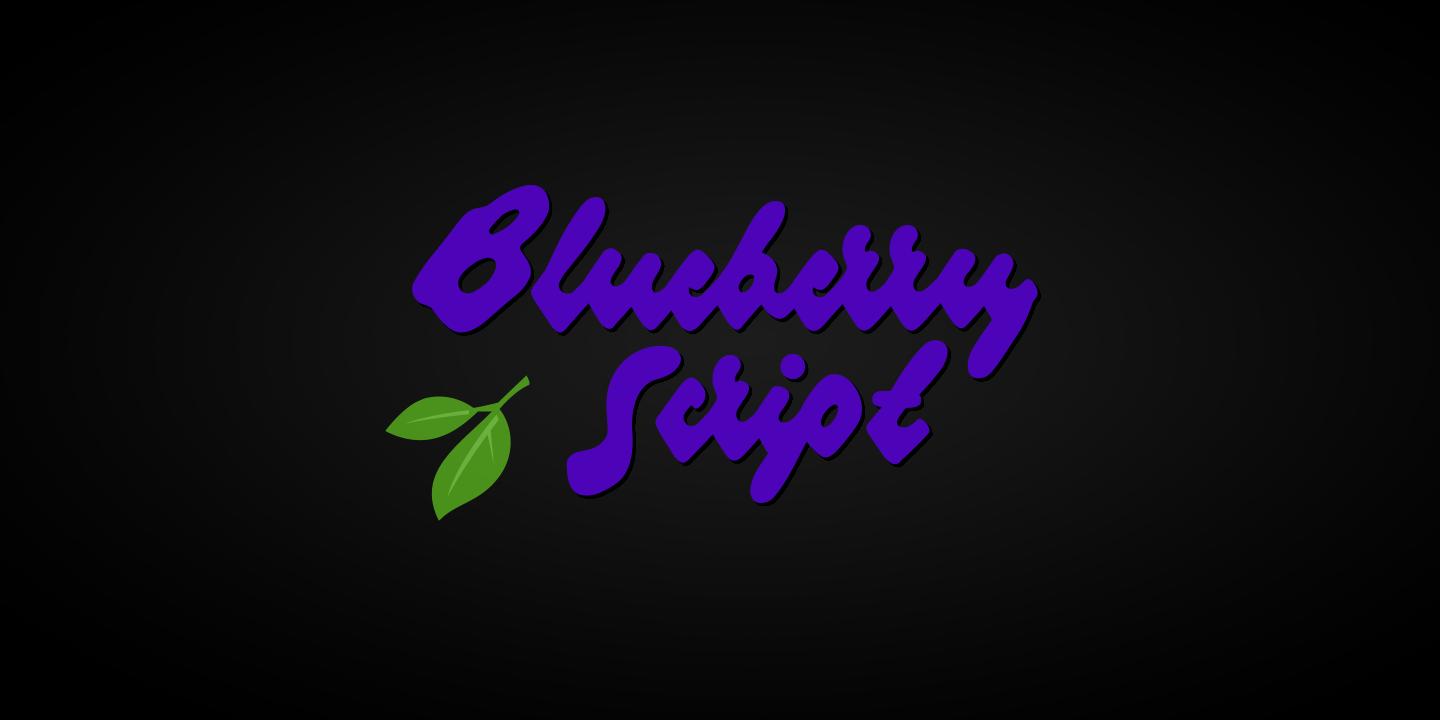 Schriftart Blueberry Script