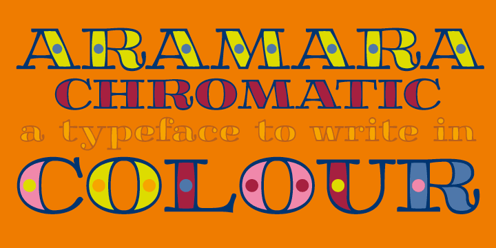Schriftart Aramara Chromatic