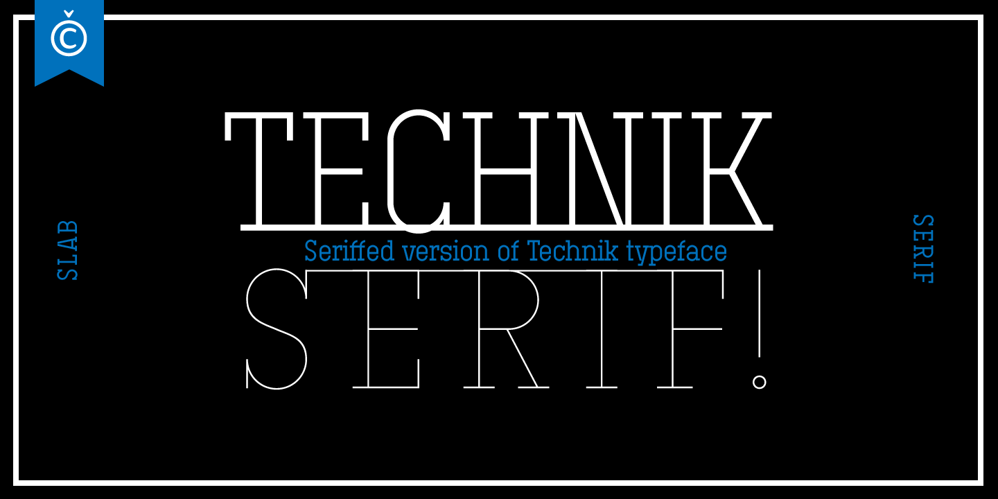 Schriftart Technik Serif