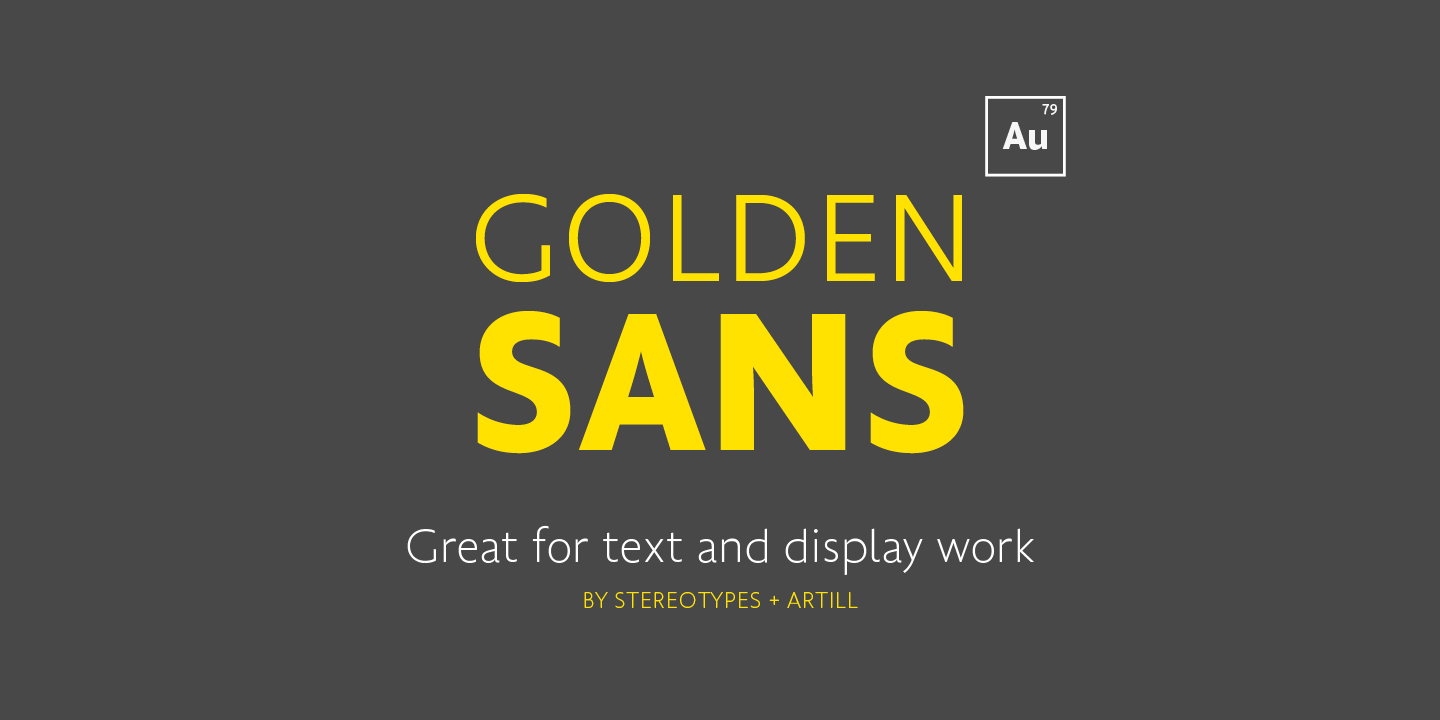 Schriftart Golden Sans