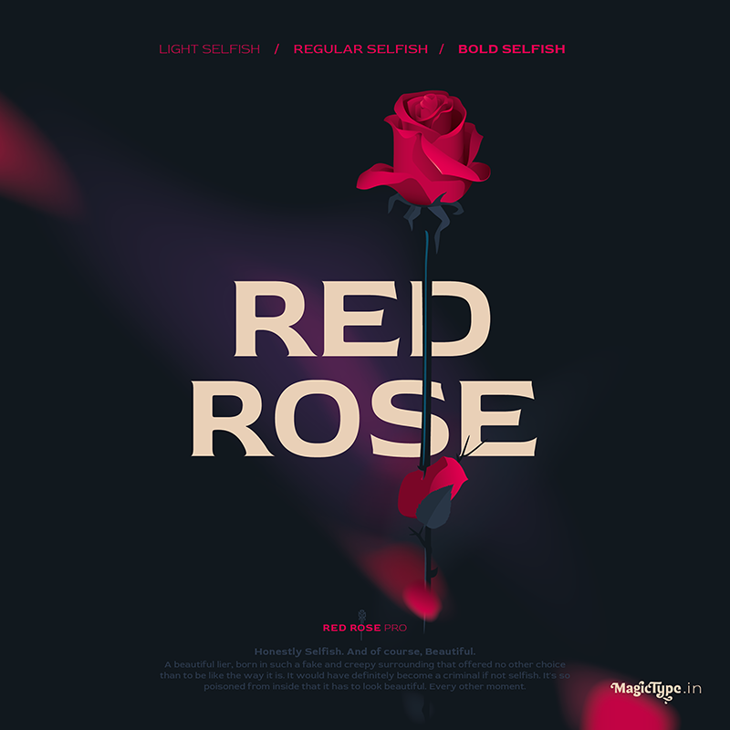 Schriftart Red Rose