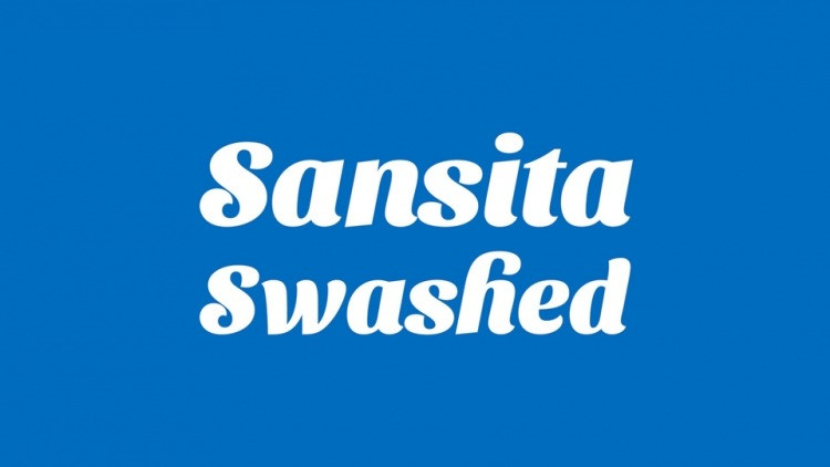 Schriftart Sansita Swashed