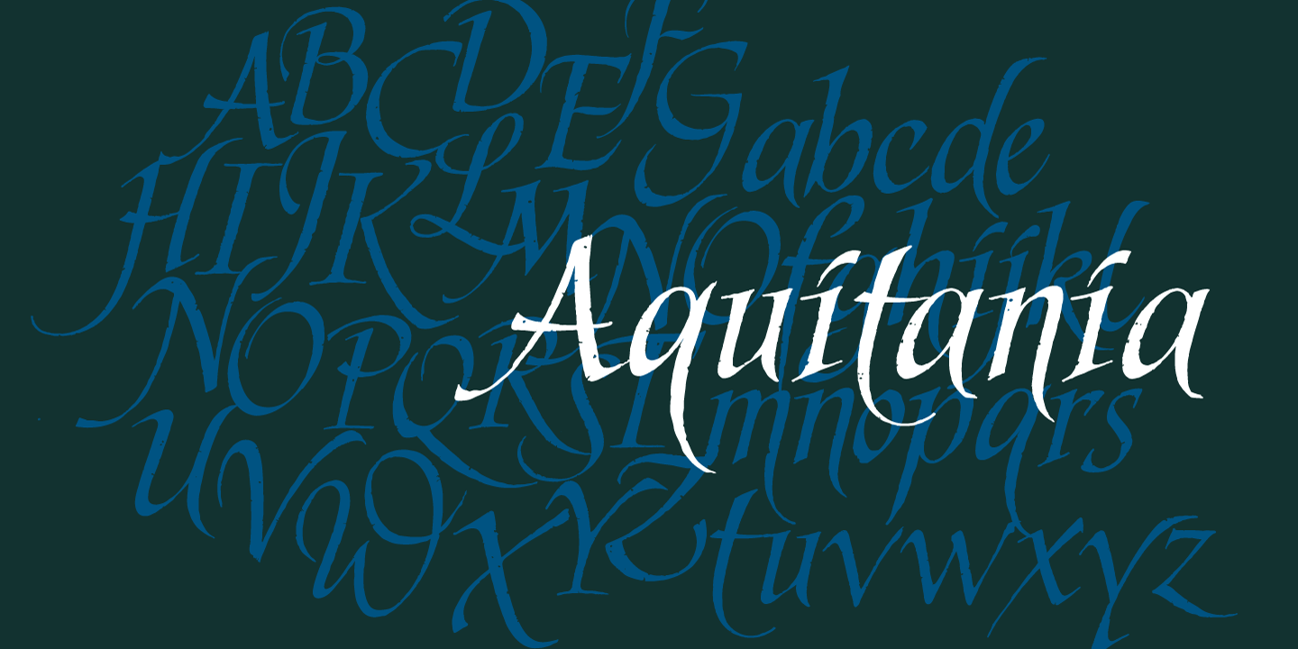 Schriftart Aquitania Script