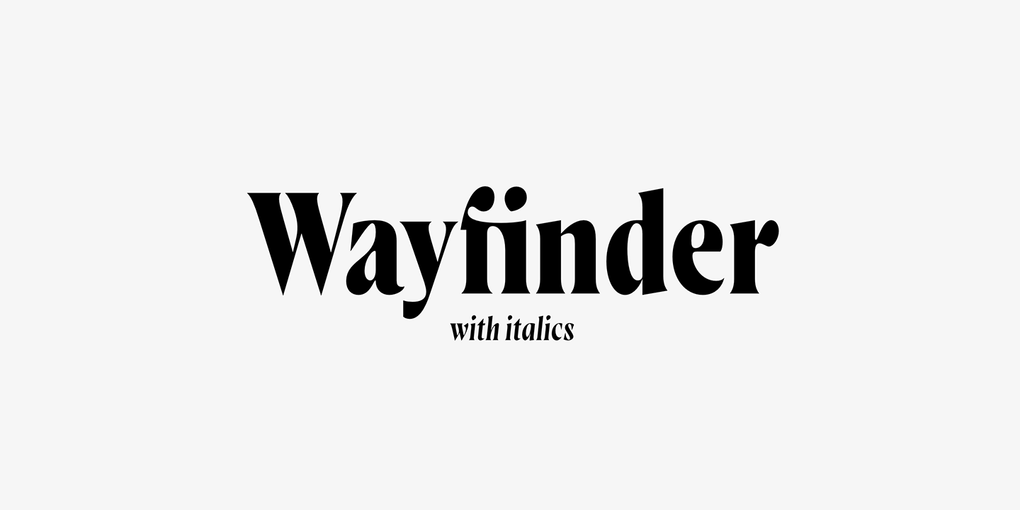 Schriftart Wayfinder CF