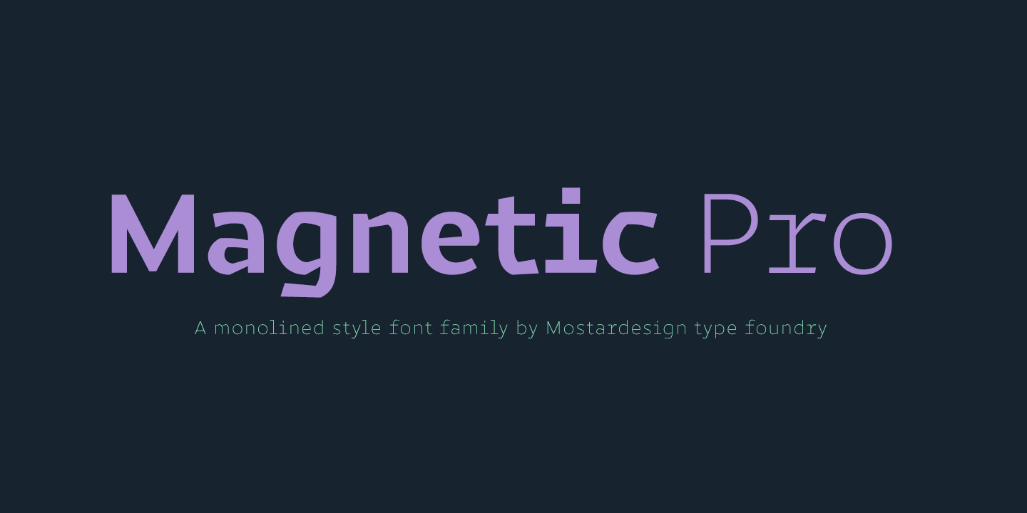 Schriftart Magnetic Pro