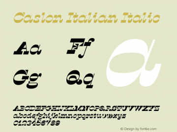 Schriftart Caslon Italian