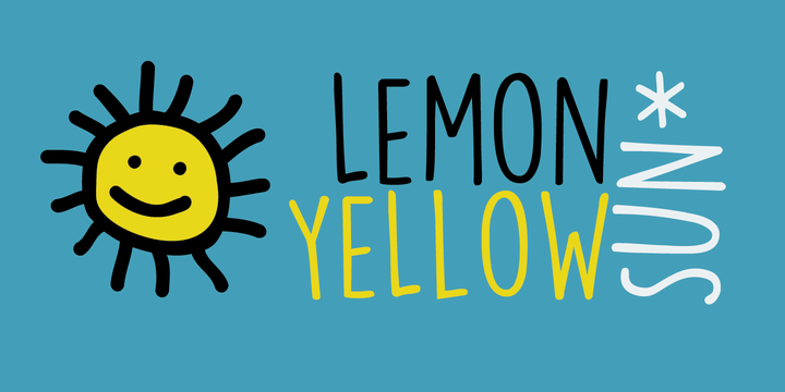 Schriftart Lemon Yellow Sun