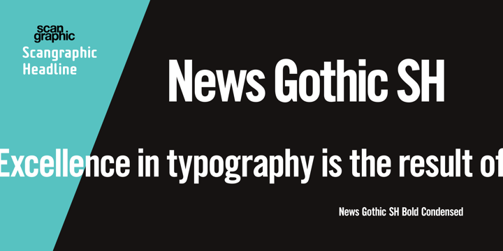 Schriftart News Gothic SH
