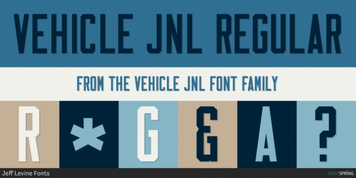 Schriftart Vehicle JNL