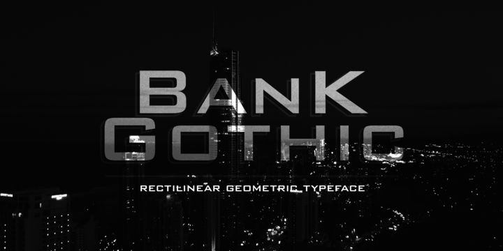 Schriftart Bank Gothic