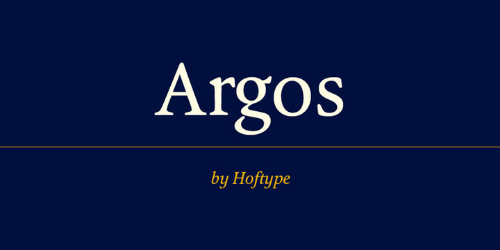 Schriftart Argos