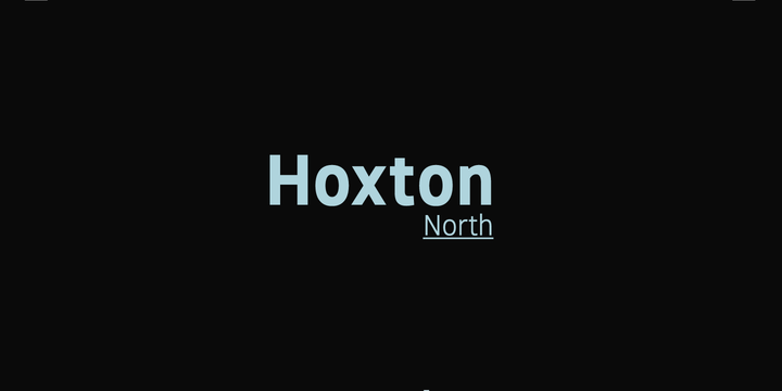 Schriftart Hoxton North
