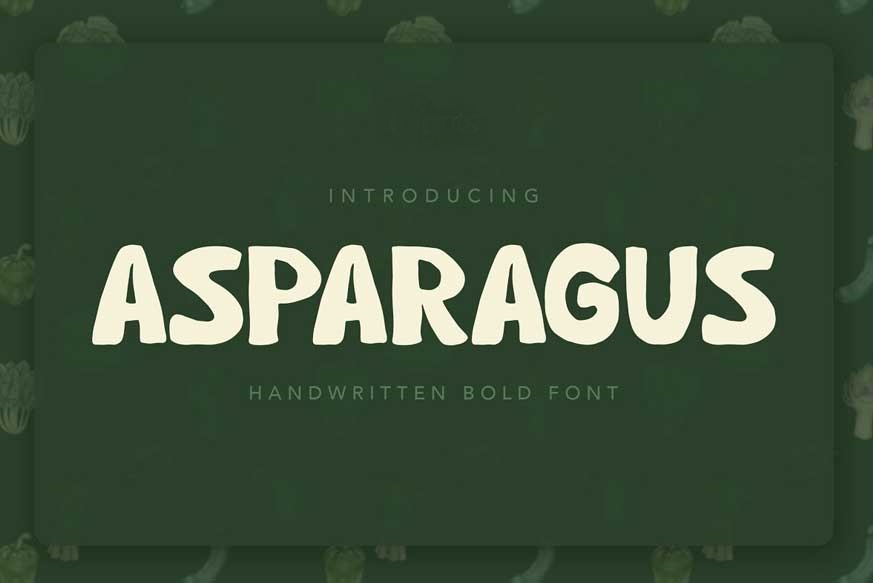 Schriftart Asparagus