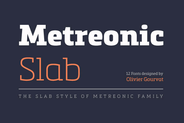 Schriftart Metronic Slab Pro