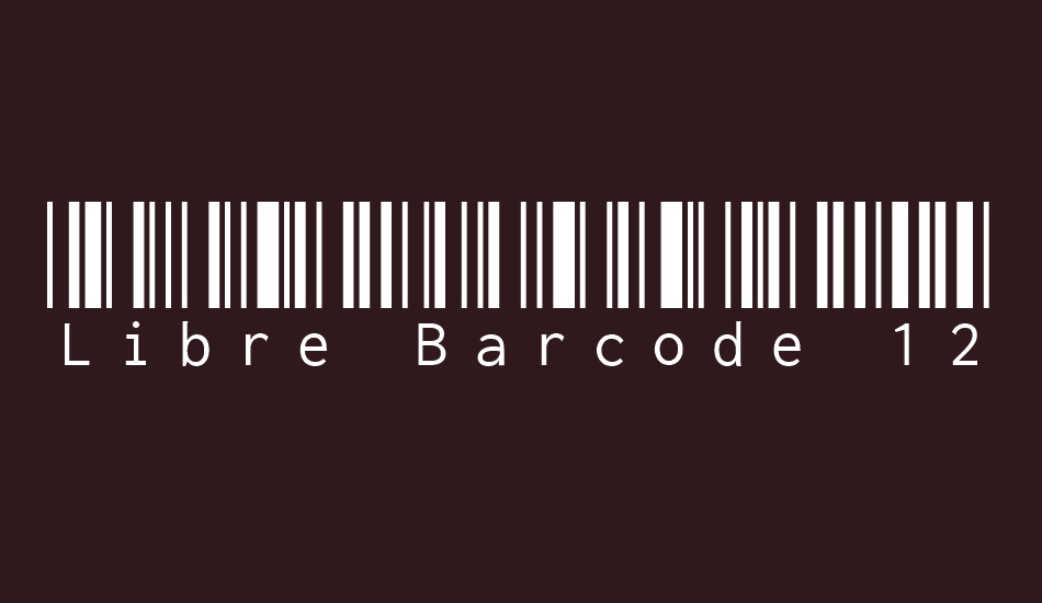 Schriftart Libre Barcode EAN13 Text