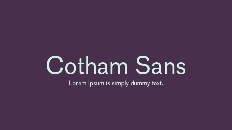 Schriftart Cotham Sans