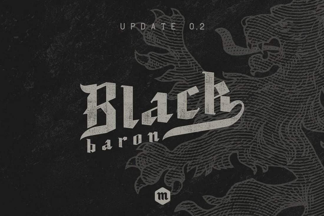 Schriftart Black Baron