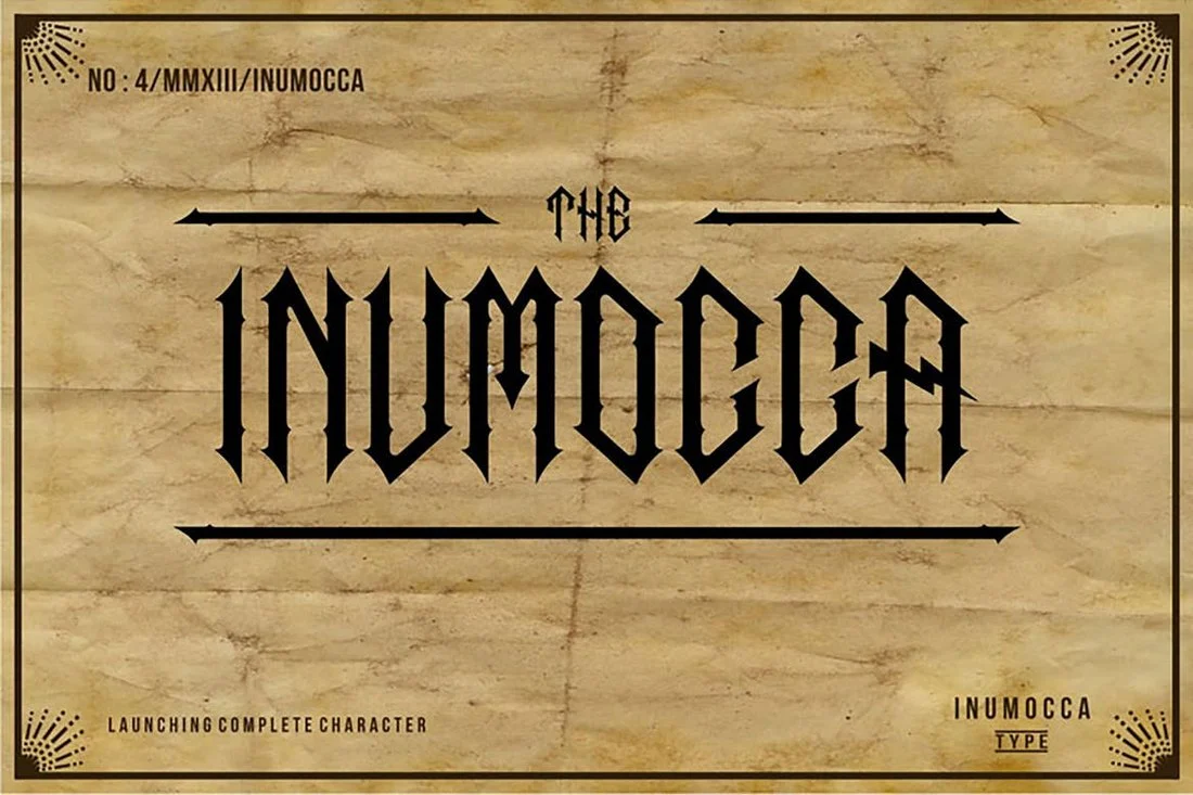 Schriftart Inumocca