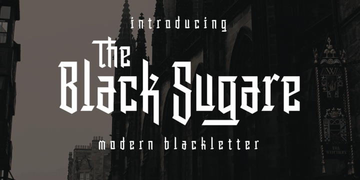 Schriftart The Black Sugare