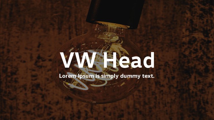 Schriftart VW Head