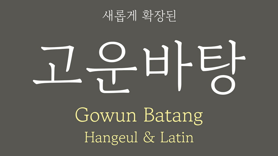 Schriftart Gowun Batang
