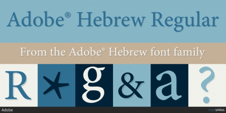 Schriftart Adobe Hebrew