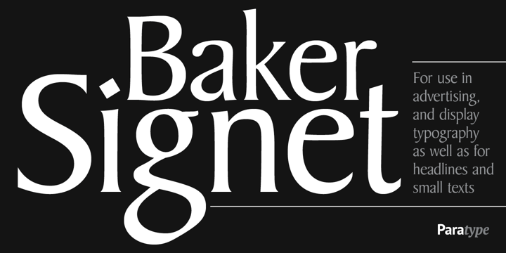Schriftart Baker Signet