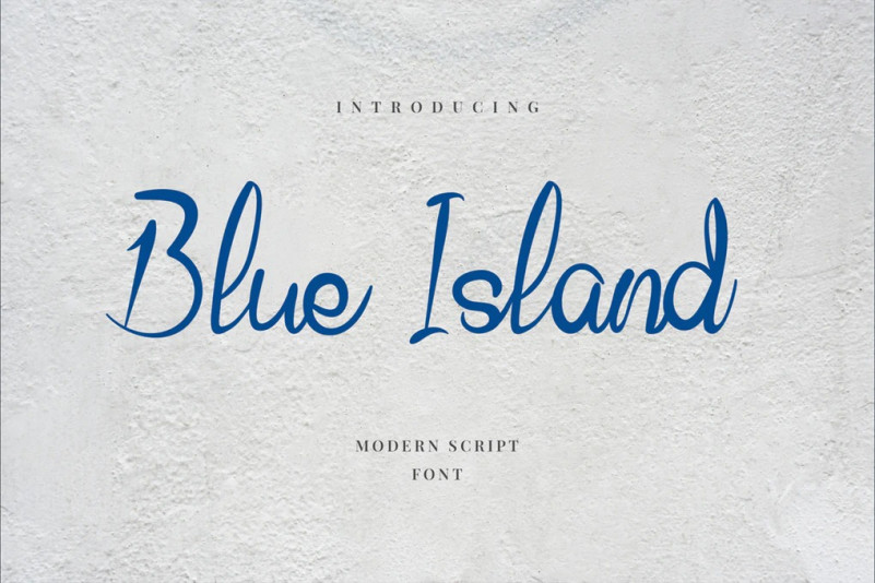 Schriftart Blue Island