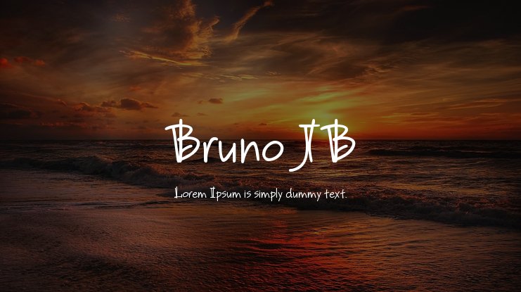 Schriftart Bruno JB