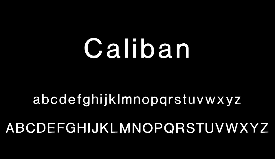 Schriftart Caliban