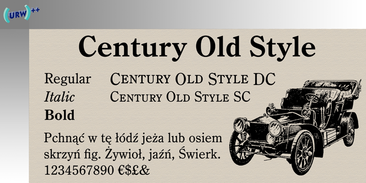 Schriftart Century Old Style