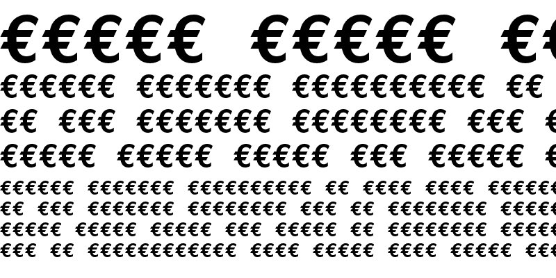 Schriftart Euro Mono