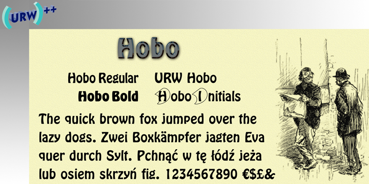 Schriftart Hobo