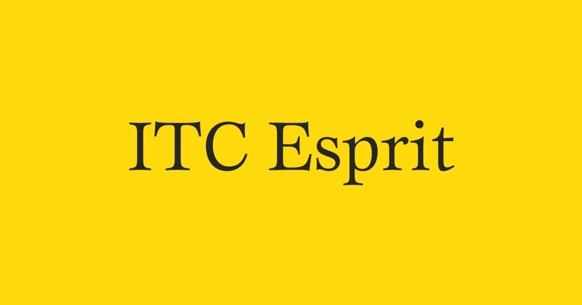 Schriftart ITC Esprit