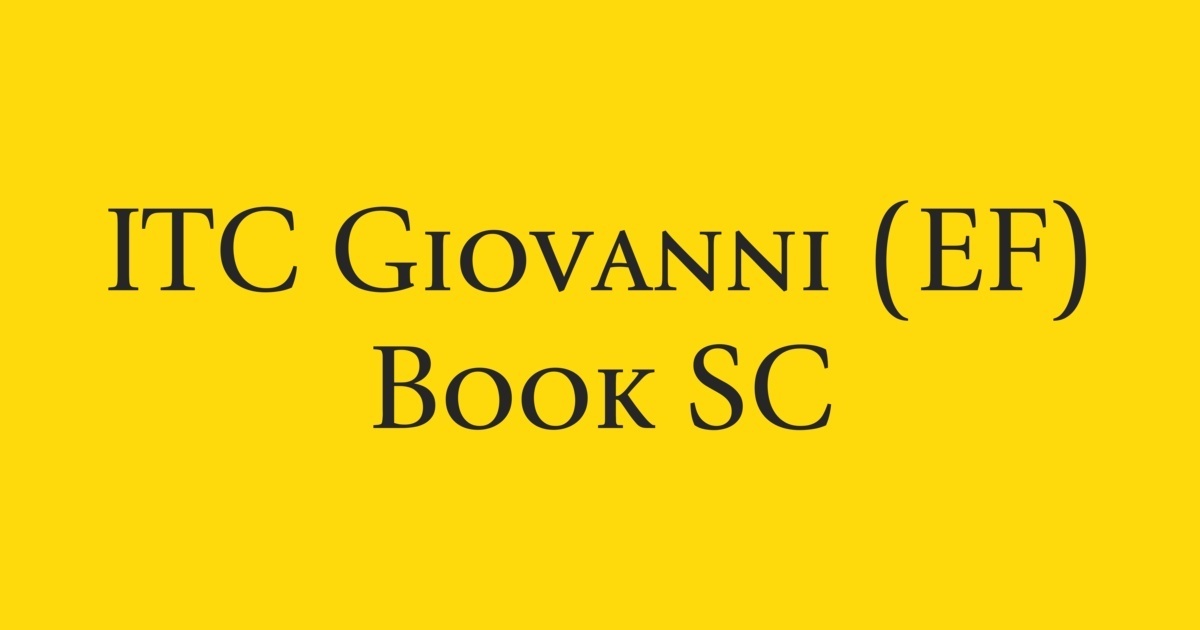 Schriftart ITC Giovanni