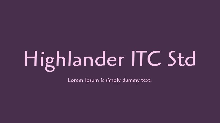 Schriftart ITC Highlander