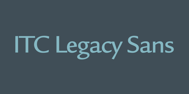Schriftart ITC Legacy Sans