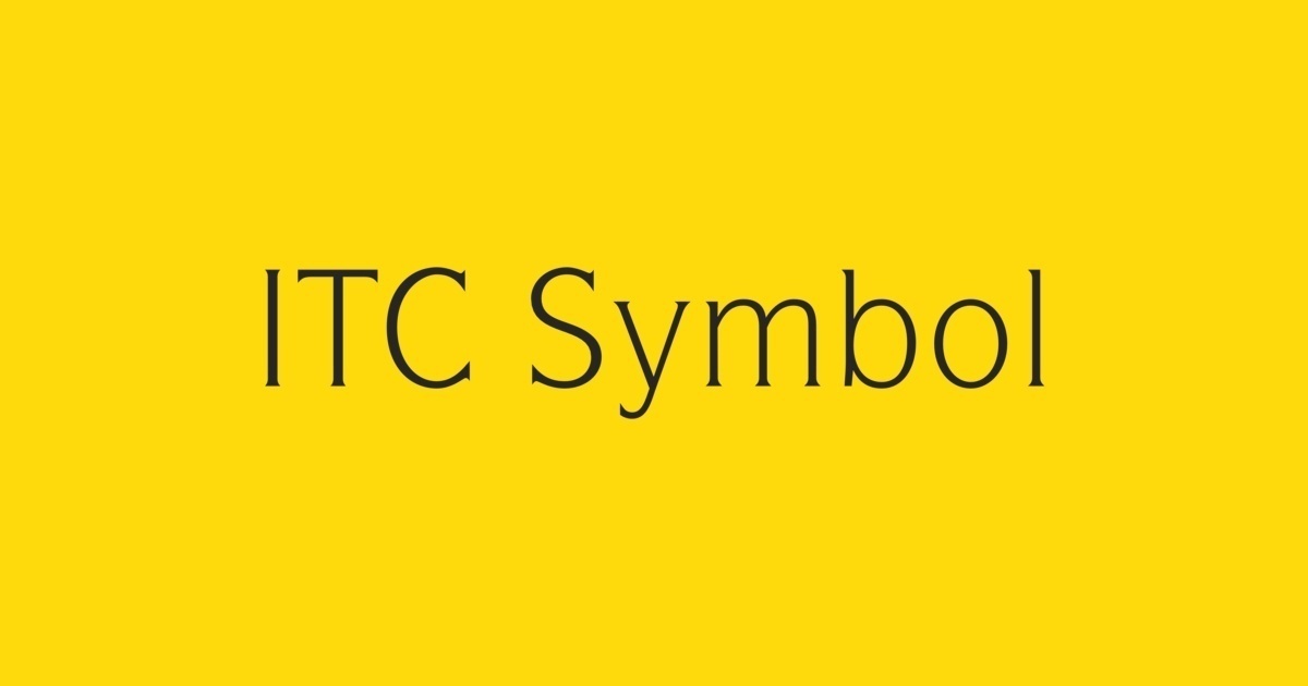 Schriftart ITC Symbol