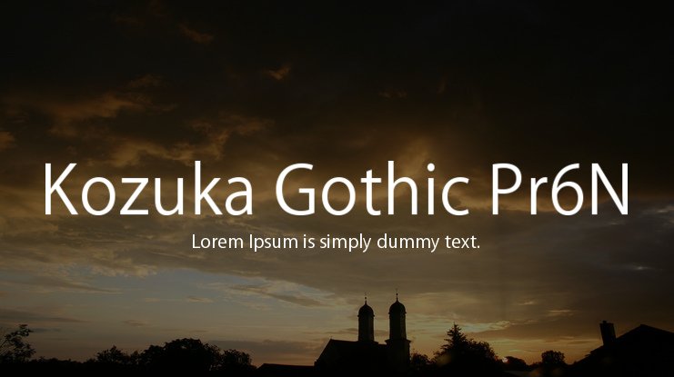 Schriftart Kozuka Gothic Pr6N