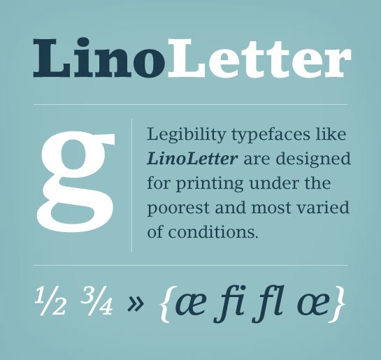 Schriftart Lino Letter